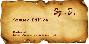 Szauer Dóra névjegykártya